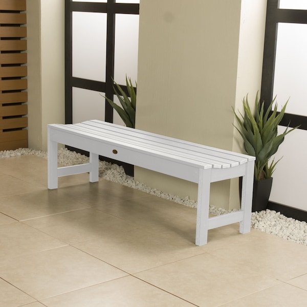 Highwood Usa 5ft Lehigh Picnic Bench Outdoor Furniture for Patio, Backyard, Garden AD-BENN1-WHE - main